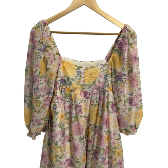 Storia Floral Maxi Dress in Pastel Hues Romantic Feminine Size Small Mama Mia - Picture 7 of 12